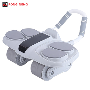 Nhà Máy giá tự động phục hồi <span class=keywords><strong>Core</strong></span> Workout trắng 4 bánh xe tập thể dục tập thể dục AB bánh xe con lăn với khuỷu tay hỗ trợ - Product Image 2