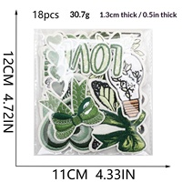 Patch en tissu non tissé vert rétro brodé sur le thème de l'informatique, en fil de polyester, pour vêtements en jean, motifs fleur, papillon, cœur, enveloppe