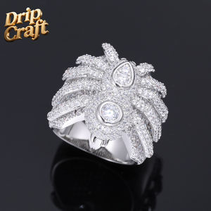 Anillo de Estilo Urbano Hip-Hop con Araña de Circonio, Chapado en Cobre con Oro Real, Joyería de Circonio, Regalo Personalizado, Anillo de Tarántula - Product Image 4