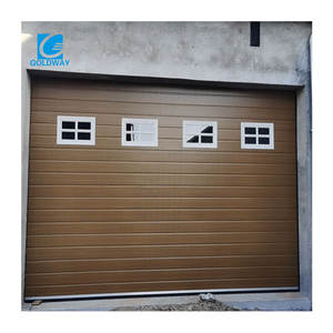 Porte de garage sectionnelle moderne américaine Isolation 16x7 à <span class=keywords><strong>rabat</strong></span> isolé Portes de garage coulissantes pour résidentiel <span class=keywords><strong>pas</strong></span> <span class=keywords><strong>cher</strong></span> - Product Image 1