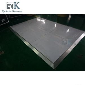 RK Simple 30mm Thick Quick Install Dance Floor 1x1m <b>Aluminum</b> Edge White Detachable Floors for Wedding and Party - Product Image 4