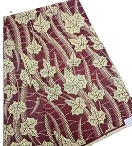 N24S Kualitas Tinggi Lilin Afrika Cetak Tekstil Rose Madder untuk Bahan Garmen