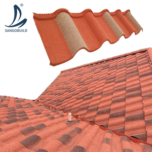 Matériaux de toiture en métal Tuile revêtue de pierre de couleur bleu foncé, Construction <span class=keywords><strong>Immobilier</strong></span> Tuiles romaines de haute qualité - Product Image 4