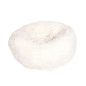 Фабричный роскошный кошачий диван горячая Распродажа пончик мягкий поставщик плюшевая круглая кровать для домашних животных