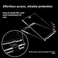 Étui pour cartes de visite multifonctionnel magnétique à une touche en plastique avec blocage RFID et protection UV à 100 % pour cartes de sport et cartes à collectionner TCG