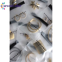 Bolsa de Joyería Personalizada con Logotipo Impreso, de PVC Plástico Esmerilado, con Cierre Deslizante, para Aretes, Collares, Anillos, Pulseras y Cosméticos