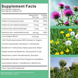 OLLI OEM/ODM persediaan pabrik Label pribadi kapsul Herbal asli dewasa mendukung hati dengan kapsul glutathione untuk kesehatan hati - Product Image 2