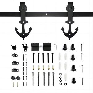 WEKIS Soporte de Gabinete en Forma de Flecha de Hierro, Herraje Deslizante de Acero y Latón para Puertas de Granero, Cocina Exterior, Dormitorio, Aluminio de Calidad - Product Image 1