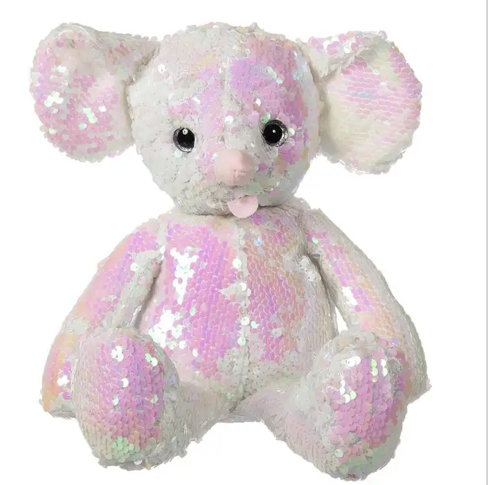 CPC nuevo diseño lindo Rosa reversible lentejuelas ratón de peluche juguetes de animales