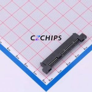 HDGCYLSY-SATA-106 Hard Drive Connector (SAS/SATA/M.2) Through hole Component (THT) Connector SATA Female 22P Right Angle Insert - Product Image 2