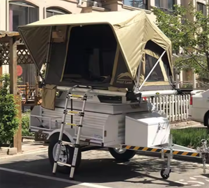 750kg semi-<span class=keywords><strong>remorque</strong></span> capacité de chargement Camping tente voiture <span class=keywords><strong>remorque</strong></span> acier spécial - Product Image 4