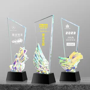 Honor of Crystal Popular Excellent Crystal Trophy Customized Transparent Sublimation Memorial Trophy Crystal