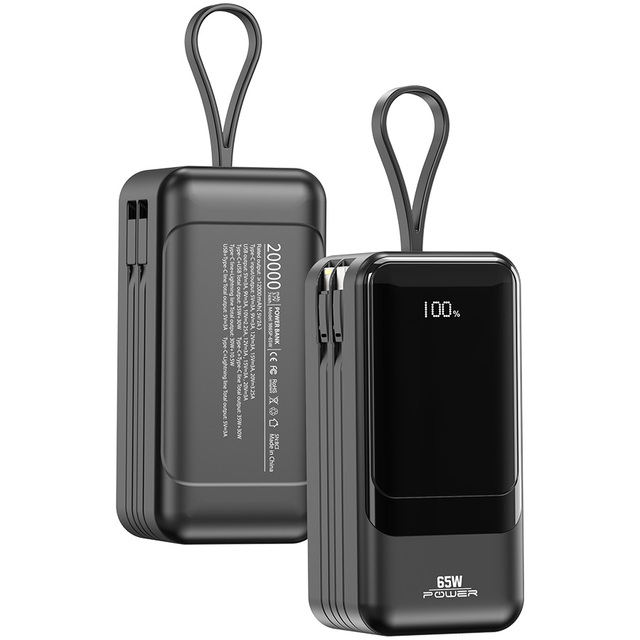 2024 New Portable 65w Travel Type C Pd Fast Charger Power Bank 20000mah 30000mah 65w Fast Charging for Laptop Computer