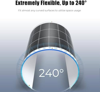 Panel Solar Flexible Negro de Alta Eficiencia de 150w 200w 300w, Módulo Fotovoltaico HPBC de Contacto Trasero para Embarcaciones, Remolques, Cabañas, Caravanas, Automóviles