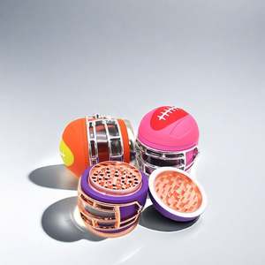 Casque de rugby de style 2024, moulin à tabac et à herbes. Broyeur à herbes en métal zinc créatif à quatre couches de 63 mm. - Product Image 6