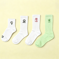 Chaussettes en coton personnalisées en gros, design sur mesure, broderie jacquard, impression par lots, logo personnalisé, chaussettes de Pilates