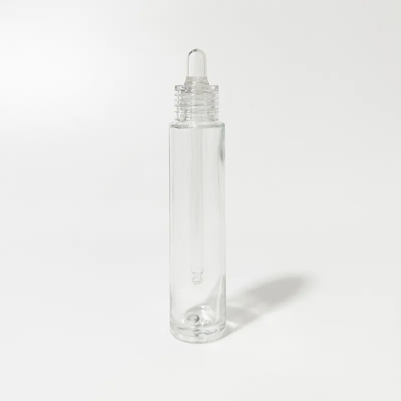 Sérum pour les yeux de soin de la peau 30ml bouteille en verre d'huile essentielle transparente avec bouchon compte-gouttes transparent