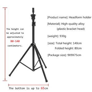 Peluca de Metal cabeza de maniquí soporte estilo peluquería práctica soporte molde trípode peluca pantalla cabeza de MANIQUÍ PARA <span class=keywords><strong>AliExpress</strong></span> - Product Image 6