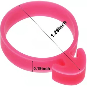 Silicone Retaining Rings C-Shape Multi Color For Butter Piping Baking Utensils - Product Image 2