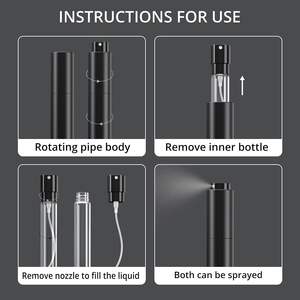 Flacons vaporisateurs de parfum de luxe de 10 ml, blanc mat et noir, avec impression sérigraphique, avec diffuseur à roseaux - Product Image 4