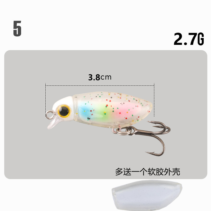 Mino 5 # testa bianca colorata (1 guscio in gomma più morbida)