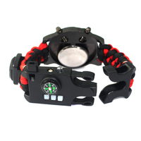 Montre de survie paracorde étanche pour Camping avec démarreur/boussole/thermomètre/sifflet