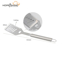 Ensemble de 18 accessoires de barbecue avec boîte en aluminium, outils de barbecue durables, spatule à fentes, pinces, fourchette, brosse pour barbecue au charbon de bois en extérieur