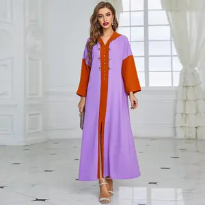 Eid Abaya dubaï robe musulmane à manches longues à capuche Abaya dubaï turquie robe musulmane vêtements islamiques Djellaba Kafan Abaya robe