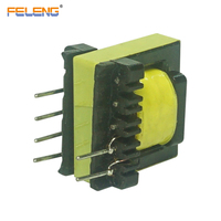 Transformateur haute fréquence à ferrite EE22 à montage vertical sur carte de circuit imprimé, bobine enroulée, composant électronique pour carte d'alimentation