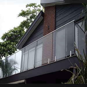 Valla de cristal de aleación de aluminio para exteriores moderna, columna de barandilla, fácil instalación para hogares, hoteles para balcones, villas, características - Product Image 2