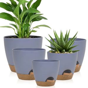 Maceta de plástico autoabsorbente para jardín, con sistema de riego lateral, para personas con poco tiempo, para plantas como Manzanilla de Jardín (Chlorophytum Comosum) - Product Image 6