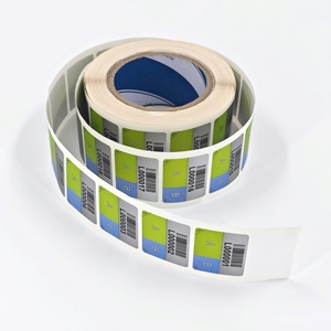 Biểu tượng tùy chỉnh nhãn an ninh chống giả mạo mã <span class=keywords><strong>QR</strong></span> giả mạo bằng chứng làm mất hiệu lực con dấu Sticker Pet dính lá cuộn trong suốt - Product Image 1