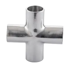 RTS Sanitary Stainless Steel 304 316L Joint Welding Cross/ Welded 4 Way Cross Pipe Fittings