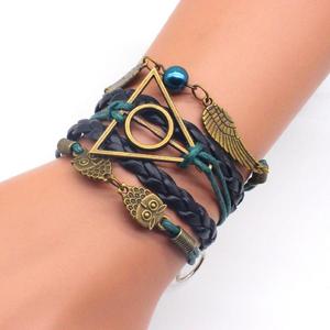 <span class=keywords><strong>Hary</strong></span> <span class=keywords><strong>Potter</strong></span>-pulsera de cuerda de ala de búho, triangular, reliquias de la muerte, regalo Vintage - Product Image 3