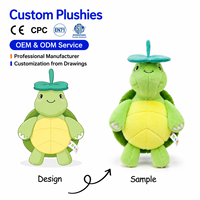 Boneka Kura-kura Kartun Baru, Mainan Plush Lembut Hijau, Boneka Mesin Cakar Lucu 65cm, Mainan untuk Anak-anak, Hadiah Pereda Stres
