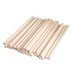 Direct Maker Tapered Unfinished hardwood Sticks Birch Wood Dowels with Hole