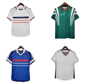 Toptan retro 1998 fransa almanya futbol forması futbol gömleği kitleri