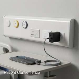 Integrated <strong>Hospital</strong> Medical Bed Head Unit by Keling Medical Featuring Oxygen <strong>Gas</strong> <strong>Outlets</strong> - Product Image 6