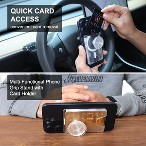 Tarjetero para Teléfono Inteligente, Cartera Delgada Universal con Soporte Ajustable, Fuerte Succión Magnética, Carteras Transparentes para Teléfono - Product Image 5