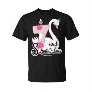 Camiseta de cumpleaños número 7 de Swan Lake para niñas de 7 años, camiseta temática para fiesta - Product Image 2