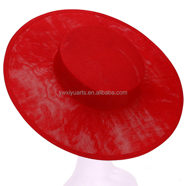 Hot Sale Elegant Artificial Sinamay Fascinator Hats 33cm Multi-color for Ladies Wedding & Tea Party Fashion Decoration
