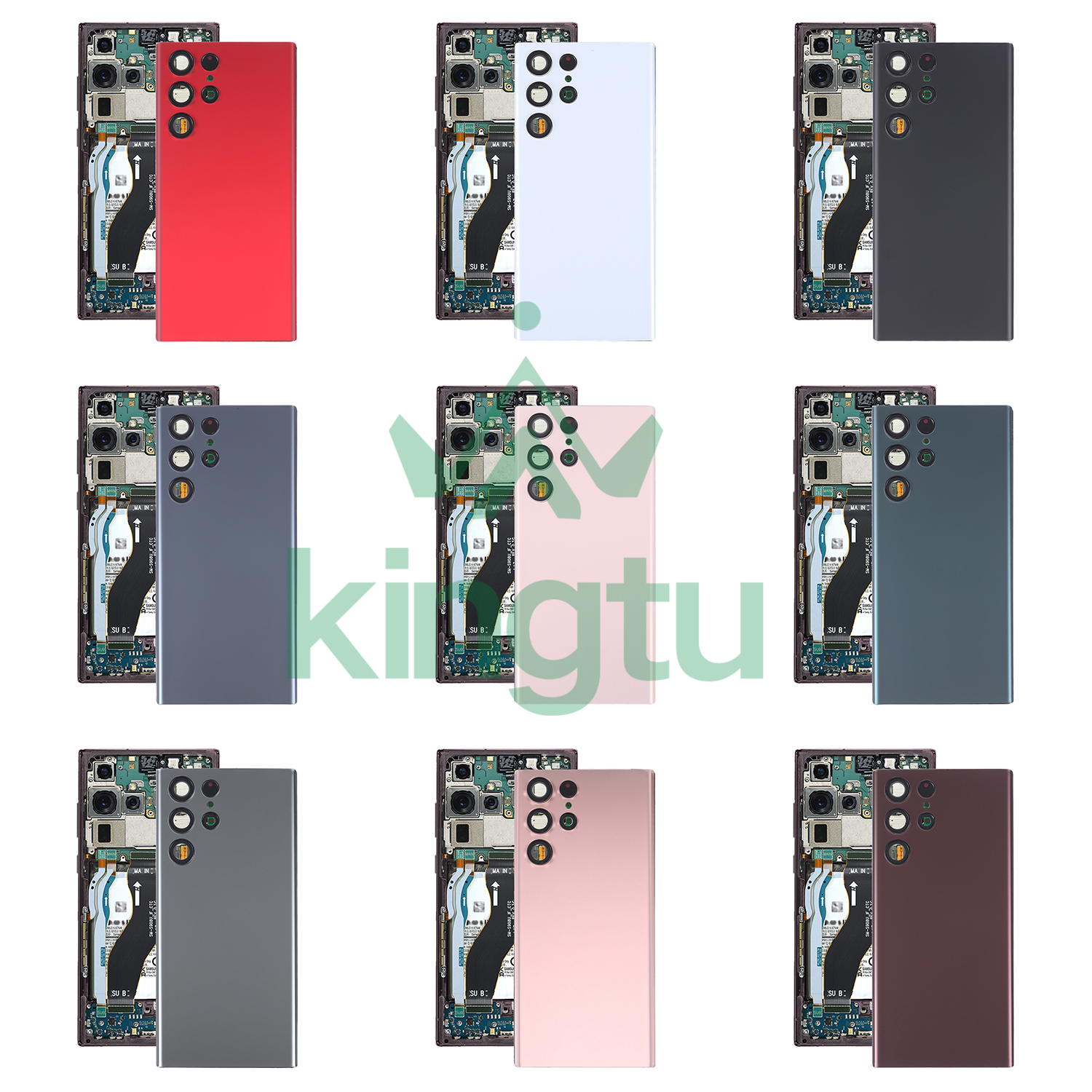 Батареи мобильного телефона Задняя стеклянная крышка запасная Задняя панель для Samsung S10 S20 S20FE S22 S22 ультра заднее стекло Корпус