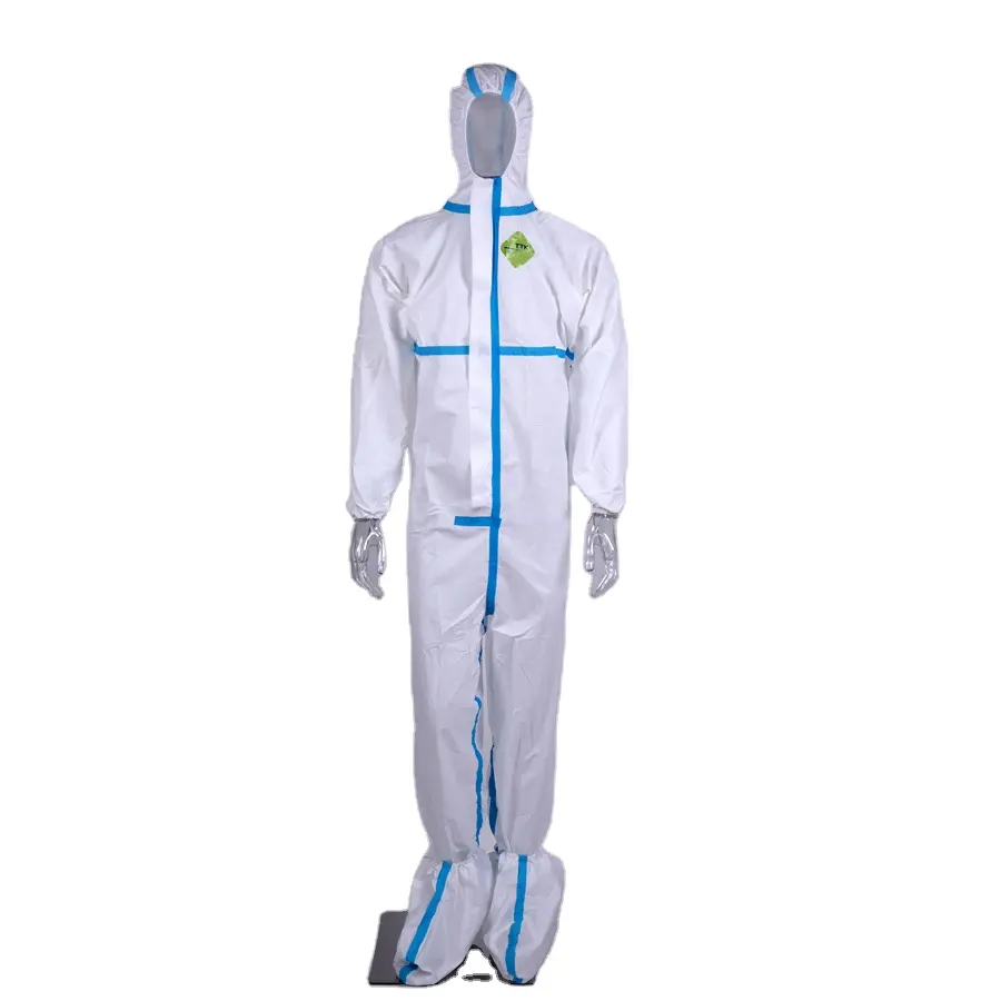 Custom Full Coverage Pp Pe Disposable Protective Coverall 2000/1800 Disposable Body Protection Suit