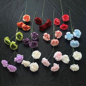 Fleurs artificielles en soie Junheyuan, pivoine, branche unique, arrangement floral, décorations de mariage - Product Image 2