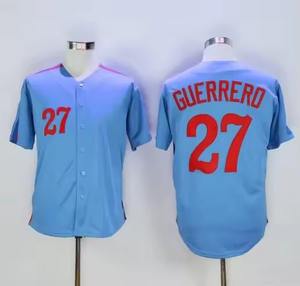 Maillot de baseball et de softball unisexe cousu en sergé personnalisé, uniforme d'équipe en polyester respirant, grande taille et confortable - Product Image 5