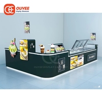 Support d'affichage LED robuste pour bar à café, service ODM, aménagement de café en plexiglas