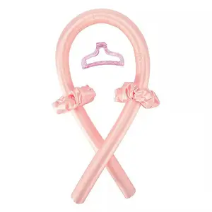 Heatless quăn Rod Headband ngủ tóc con lăn sóng không có nhiệt lụa tóc Curler lót cao su