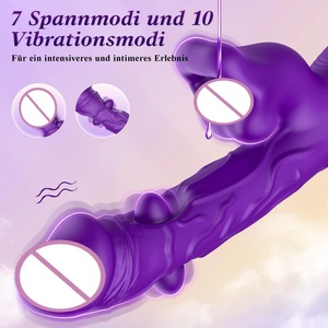 Vibromasseur 4 en 1, stimulation du point G et du clitoris, 10 modes de vibration, <span class=keywords><strong>6</strong></span> modes d'oscillation, 7 modes de serrage, rechargeable par USB, IPX6 - Product Image 6