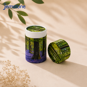 Boîte cylindrique en carton recyclable de qualité supérieure, conçue sur mesure, pour la dispersion des cendres humaines ou animales, emballage en tube de papier kraft commémoratif - Product Image 2