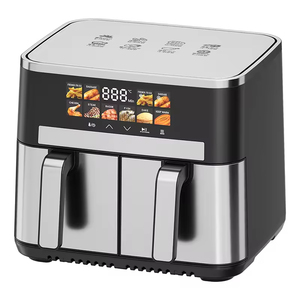 Freidora de Aire de Gran Capacidad con Doble Cesta, Dos Compartimentos, Cestas Independientes, Horno Freidora de Aire de Doble Zona 10L 11L 12L - Product Image 1